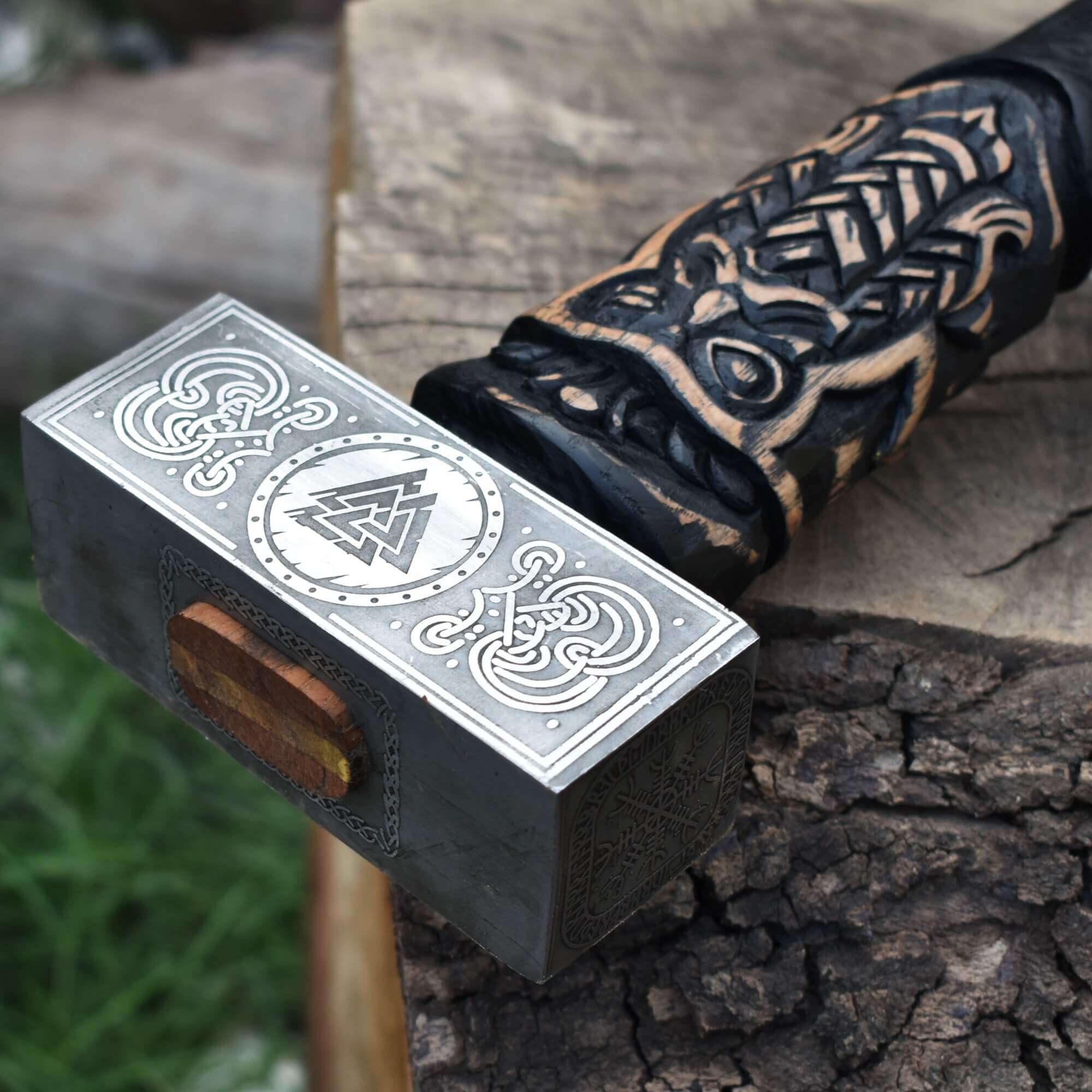 Mjölnir’s Heir — Hand-Carved Hammer