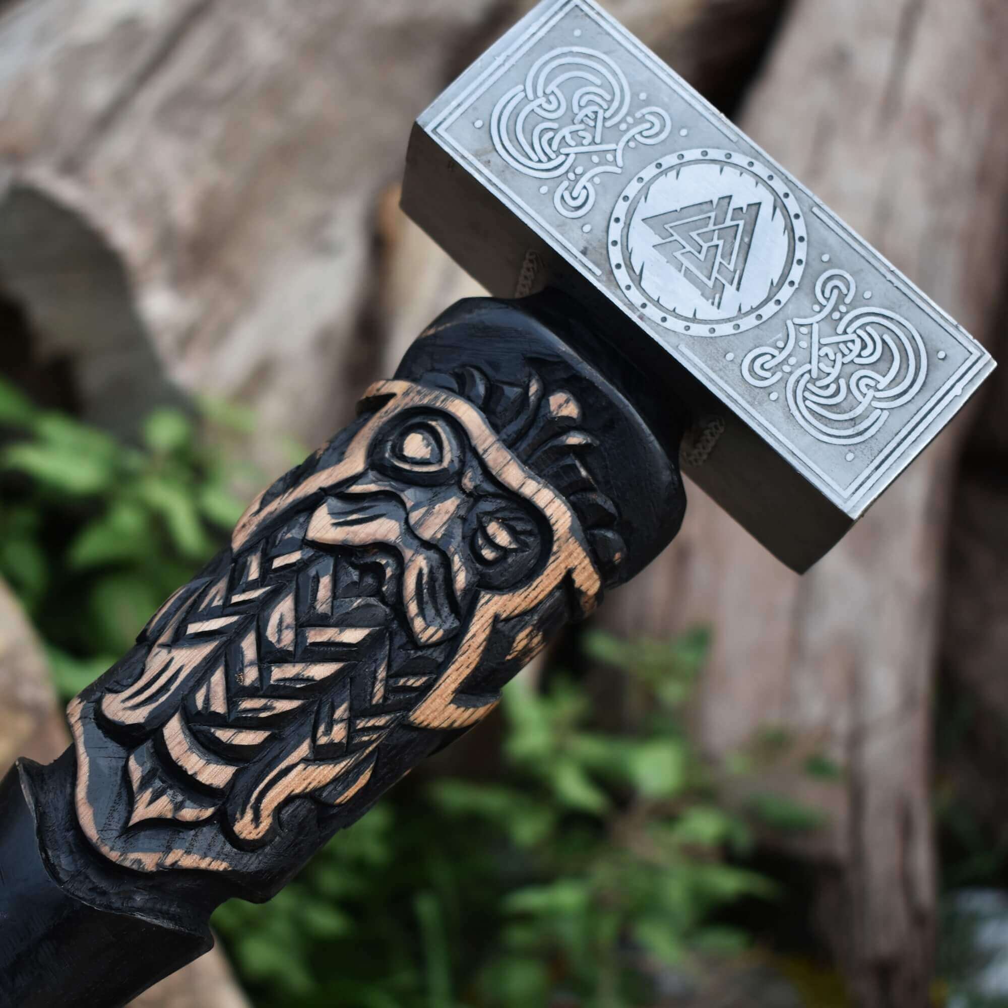 Mjölnir’s Heir — Hand-Carved Hammer