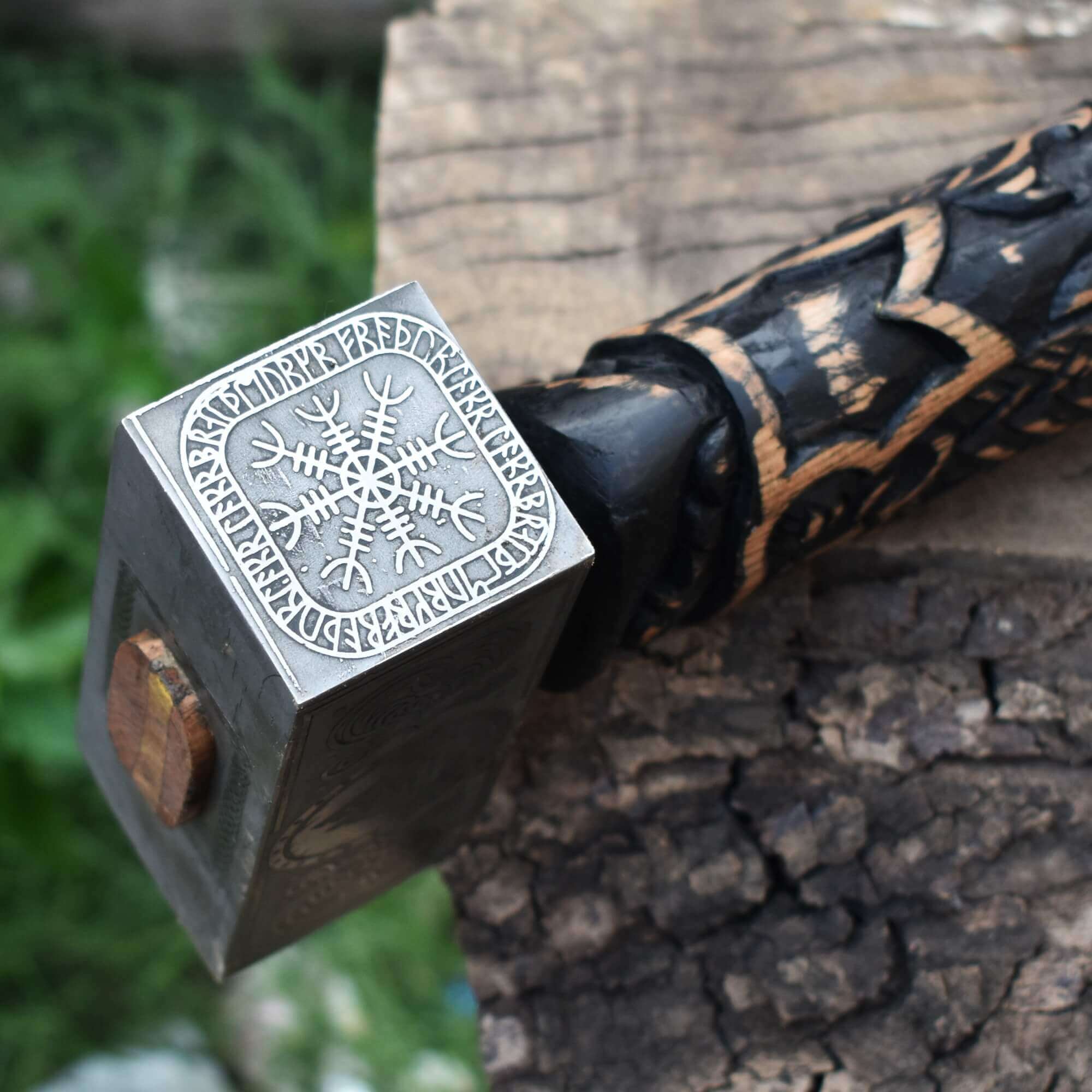 Mjölnir’s Heir — Hand-Carved Hammer