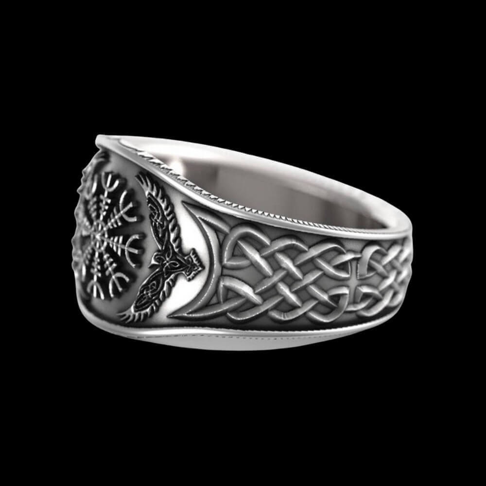 Huginn & Muninn Helm of Awe Ring