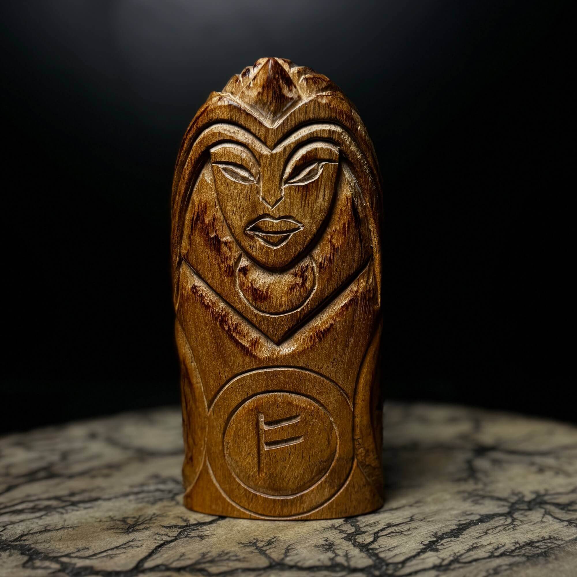 Handmade Norse Gods Wooden Statue