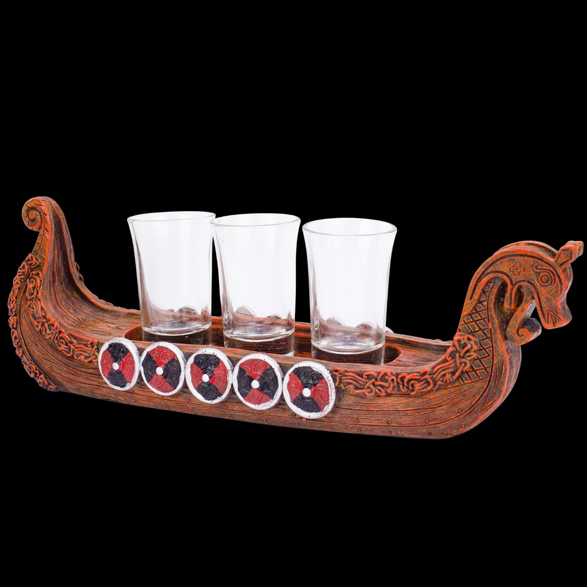 Norse Longship Shot Glass Holder