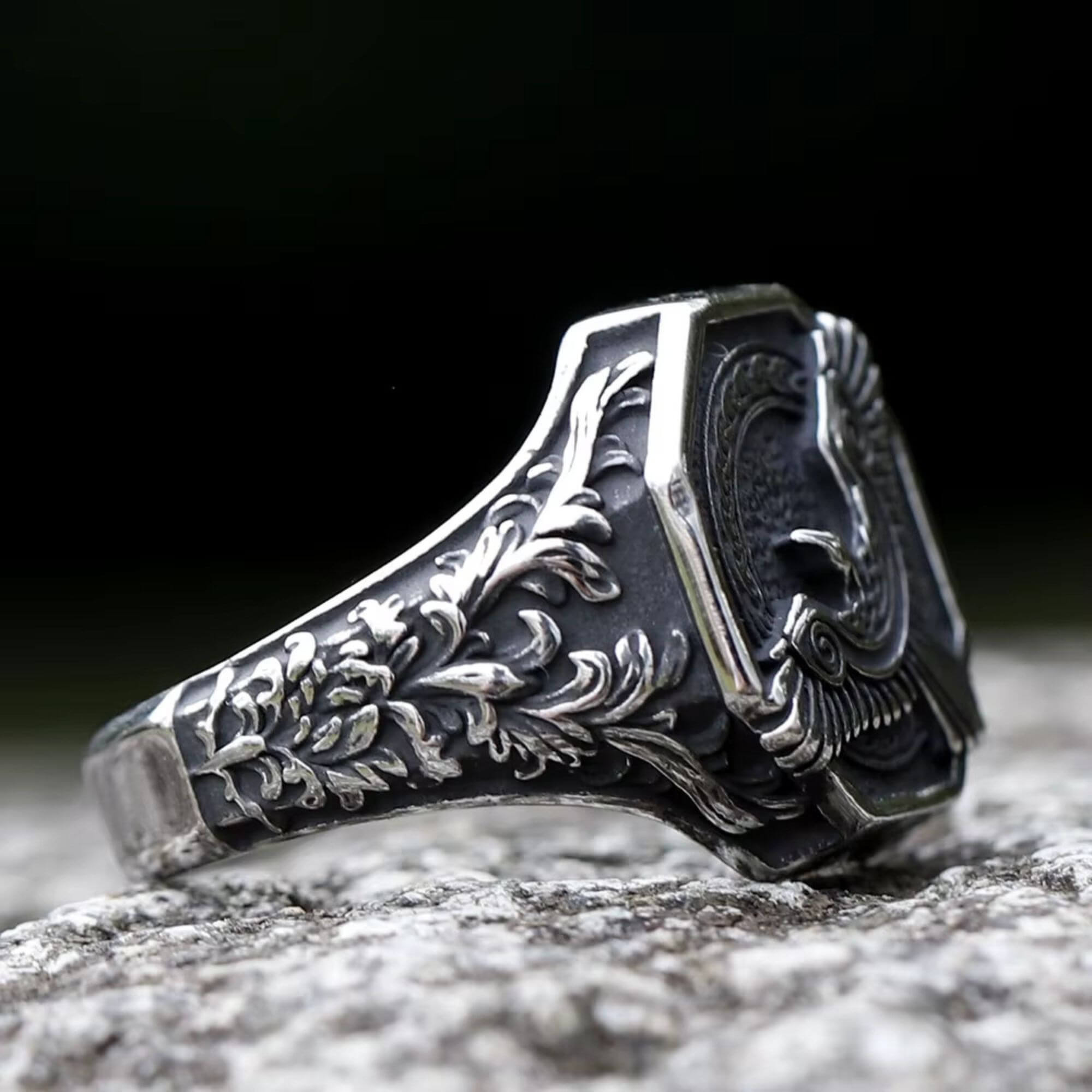 Odin’s Flight Signet Ring