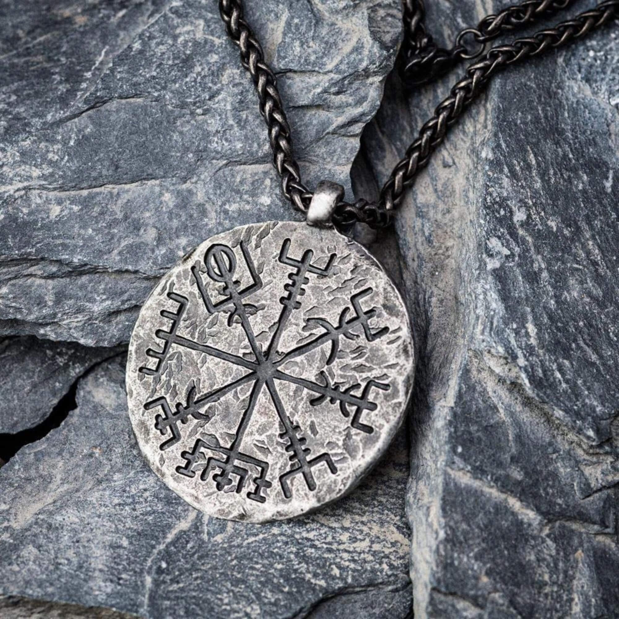 Rustic Vegvisir Necklace