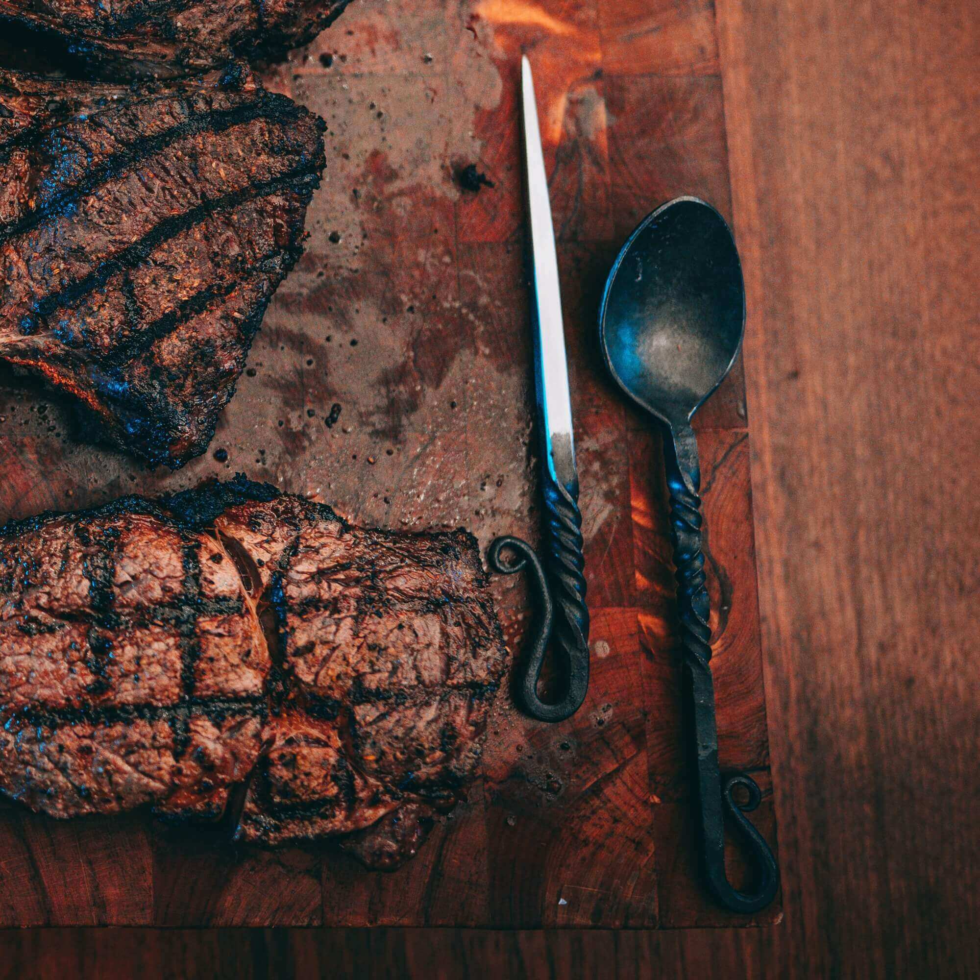 Hand-Forged Viking Cutlery Set