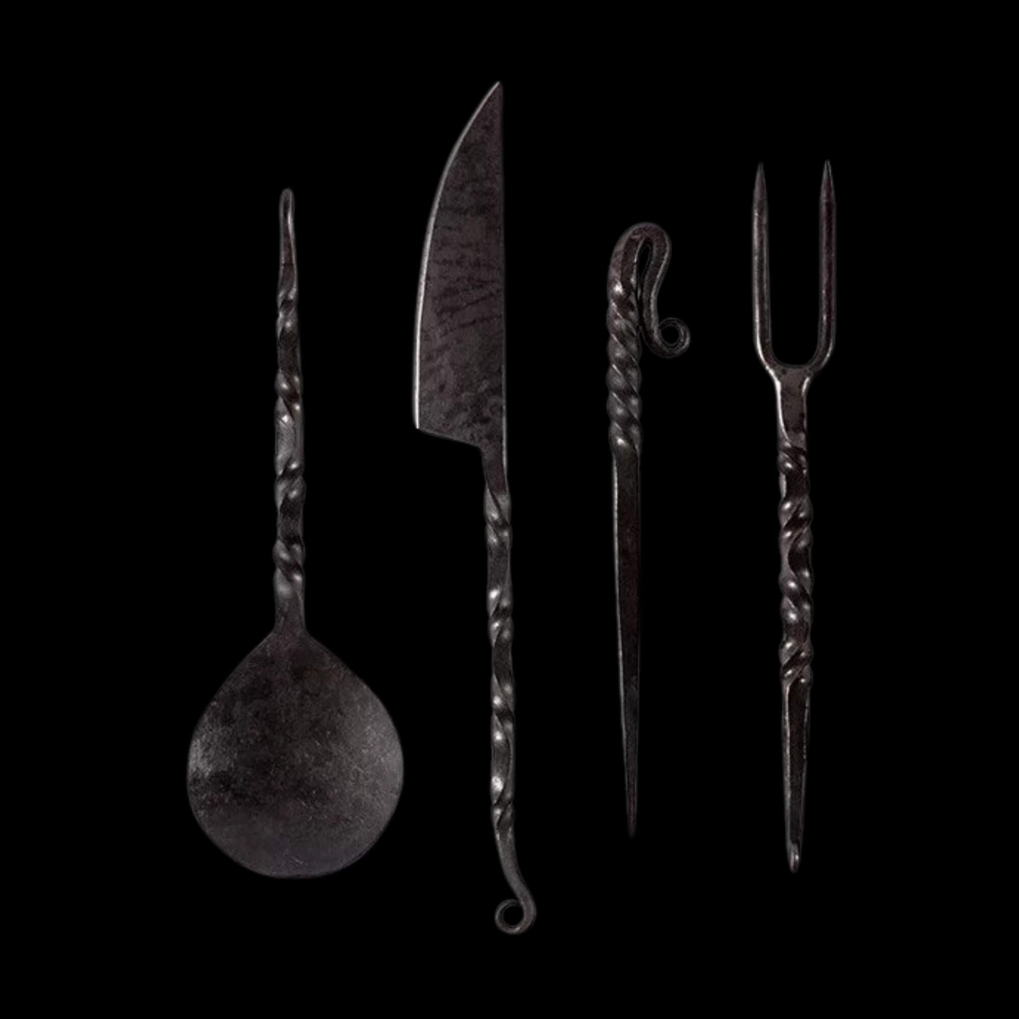 Hand-Forged Viking Cutlery Set