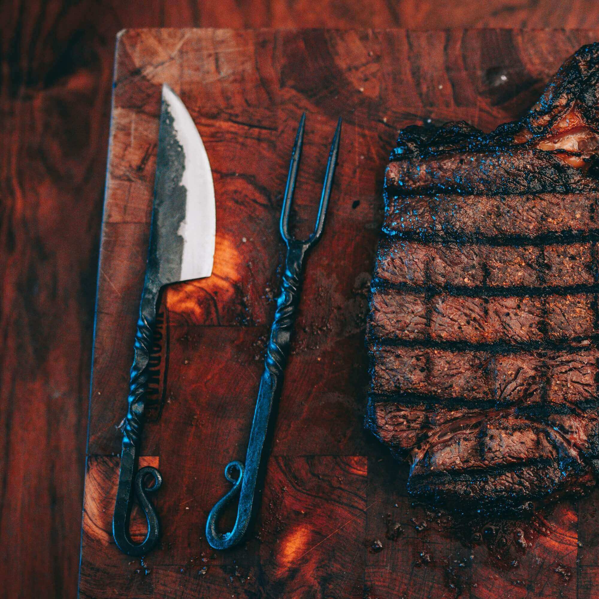 Hand-Forged Viking Cutlery Set