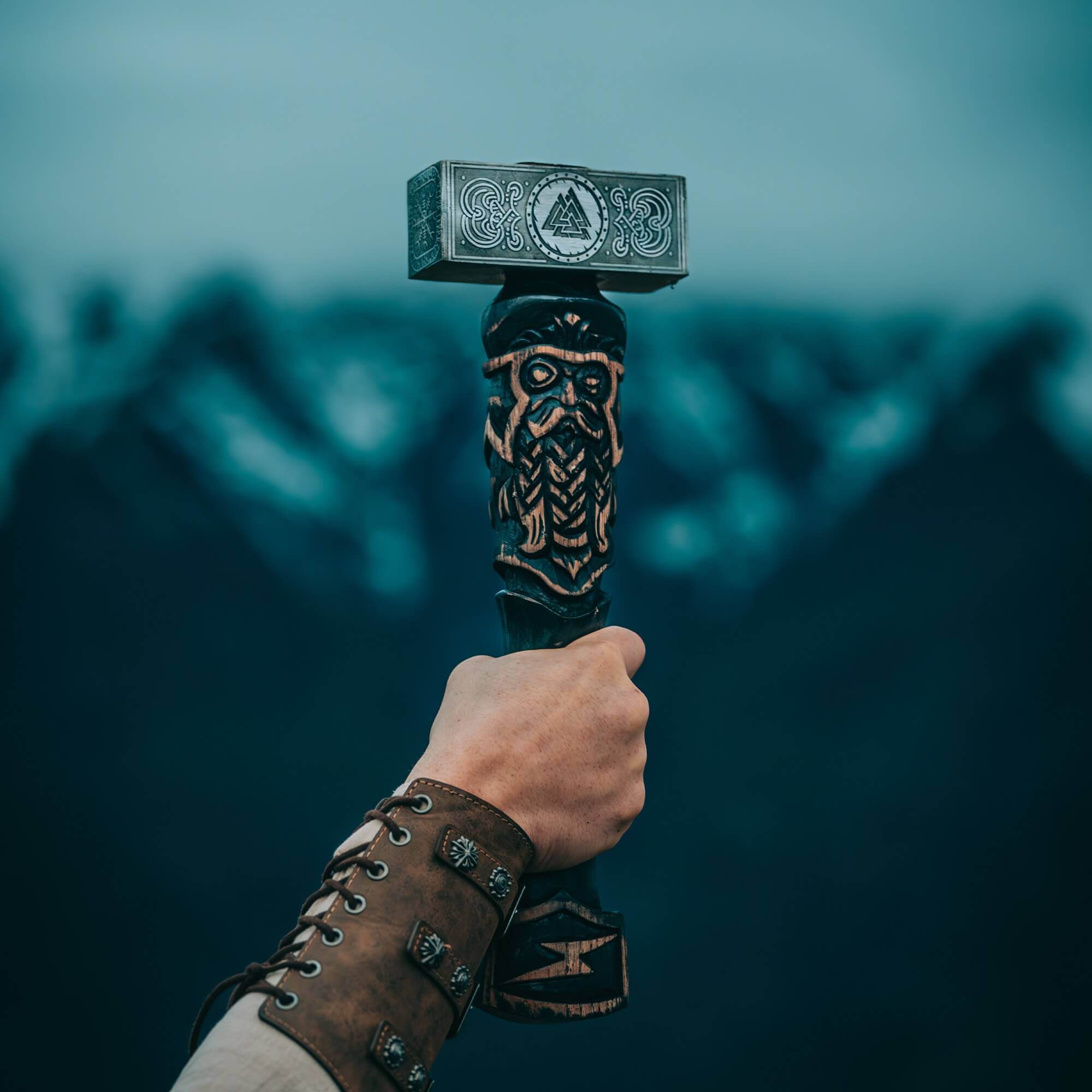 Mjölnir’s Heir — Hand-Carved Hammer