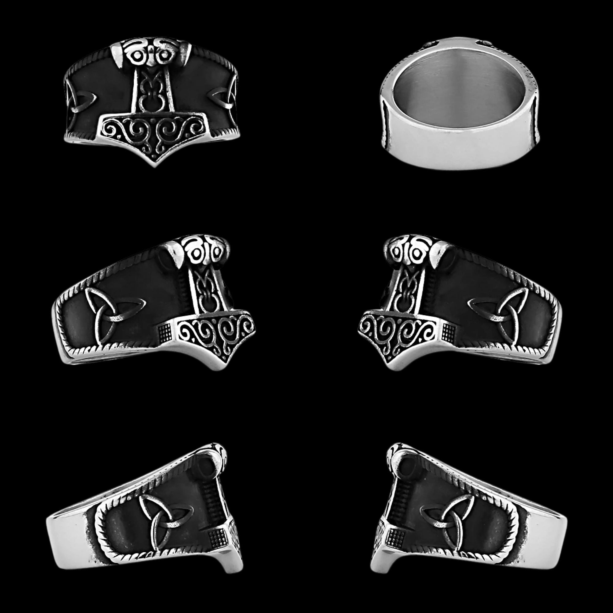 Gun Black Mjolnir Ring