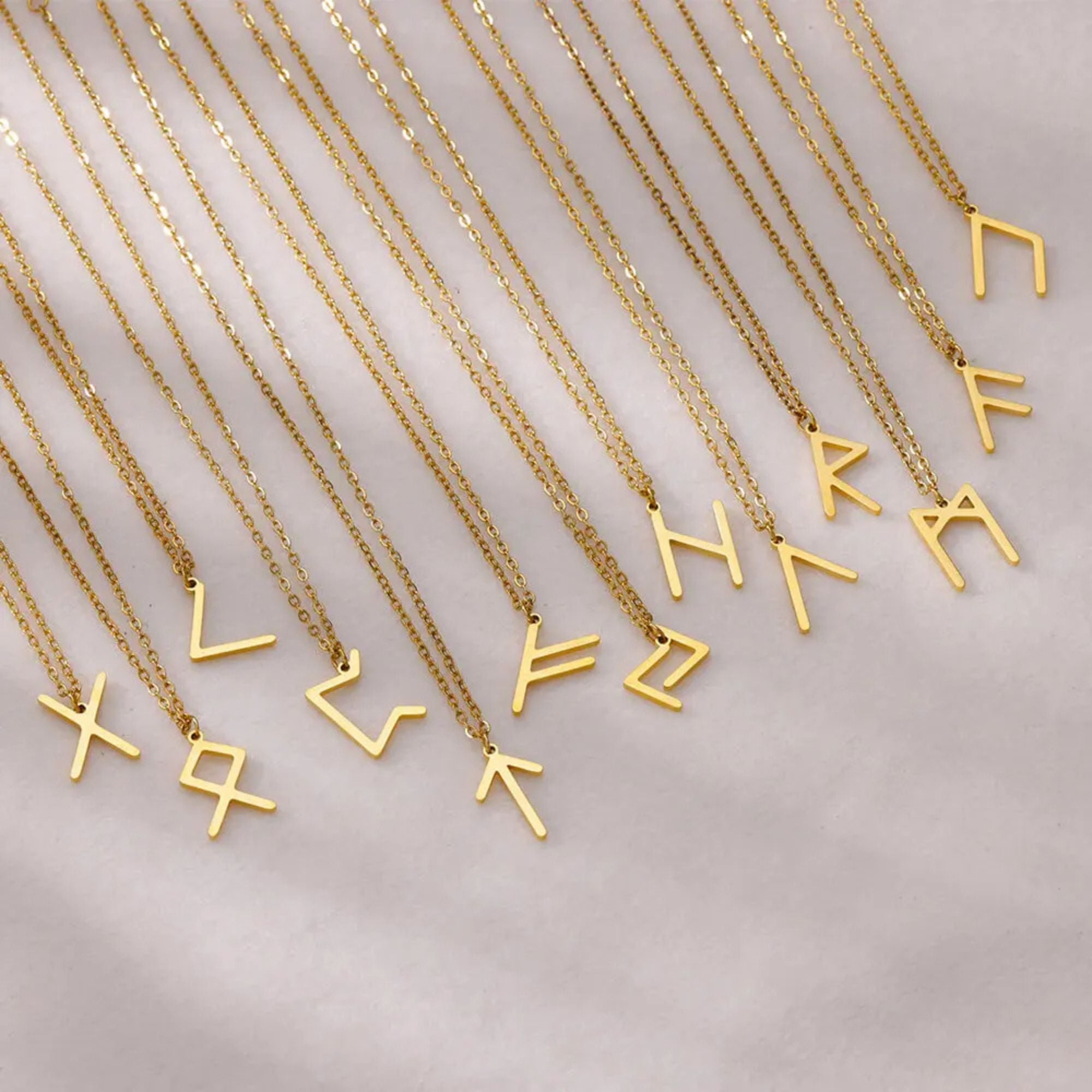 Minimalist Runes Pendants Necklace