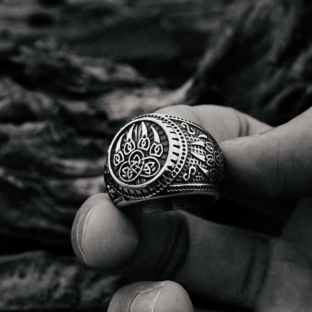 Norse Bear Paw Ring