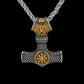 Mjölnir and The Helm of Awe Necklace