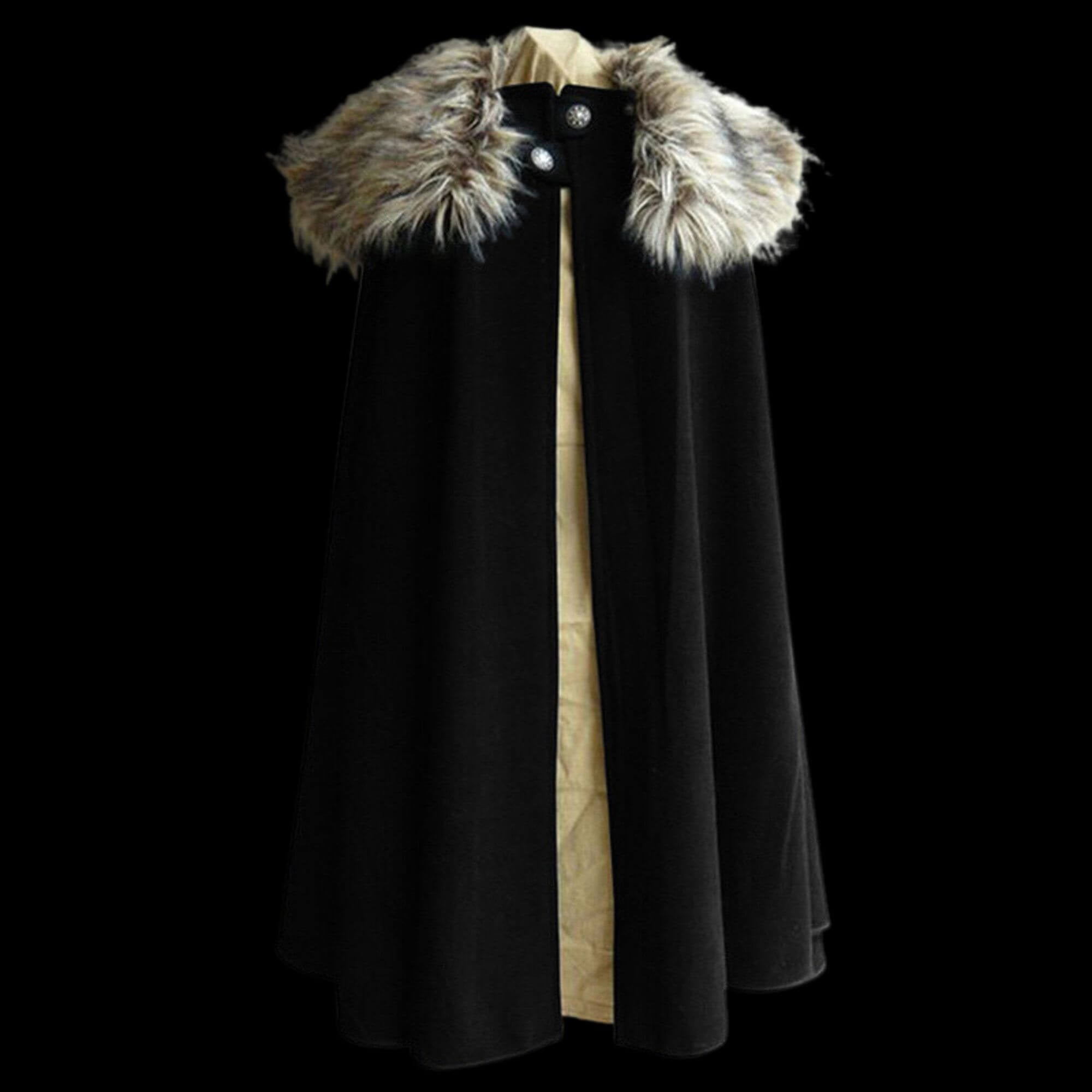 Viking Fur Collar Cloak