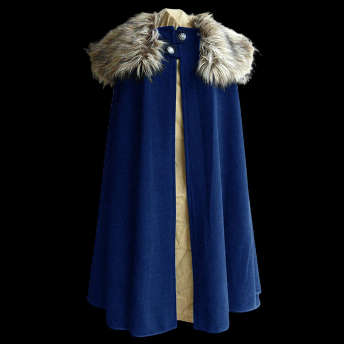 Viking Fur Collar Cloak
